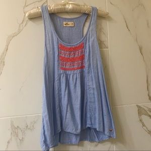 Blue and pink tank top